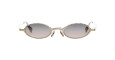 The Kuboraum Z24 sunglasses feature round gold frames and gradient lenses that fade from dark at the top to lighter at the bottom, shown on a white background.