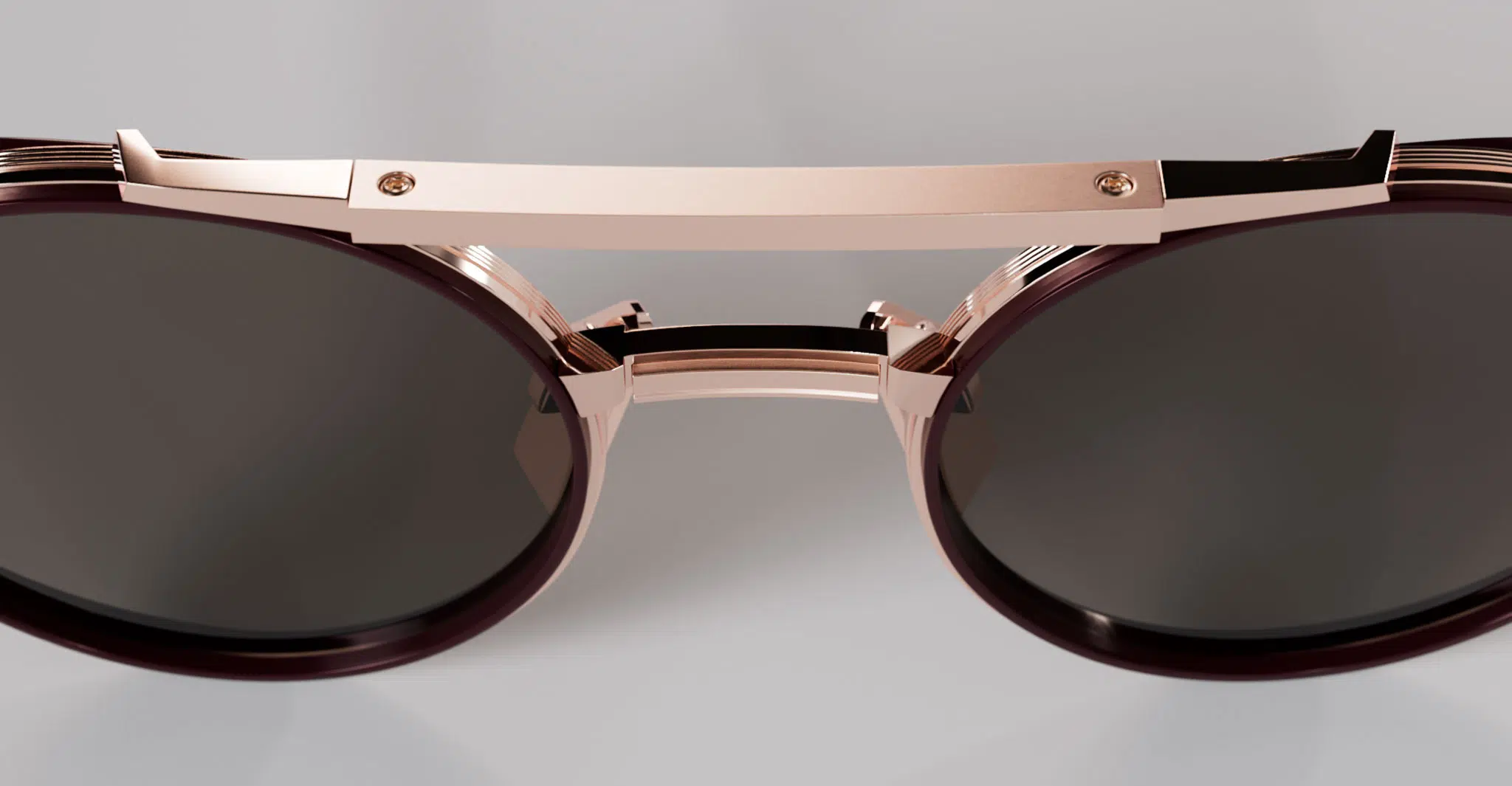Masunaga Master of Craft 003 Sunglass in Color A Rose Gold