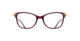 Front view of Matsuda M2065 eyeglasses with large, rounded rectangular lenses and dark burgundy frames. Metallic accents highlight the temples near the hinges. Set against a plain white background.