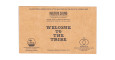 A brown cardboard box labeled Native Sons x Casinola "The E’s," featuring bold black text WELCOME TO THE TRIBE and additional branding and design details.