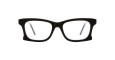 The Kuboraum D75 features black, thick-rimmed rectangular eyeglasses, shown from the front against a white background.