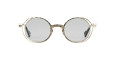 Kuboraum H11 round sunglasses with light-colored, translucent frames and silver mirrored lenses, shown front-facing on a white background.