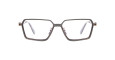 The Kuboraum H15 features rectangular eyeglasses with a dark, thin metal frame and clear lenses, displayed from the front against a plain white background.