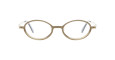 The Kuboraum H18 is a pair of round, light brown eyeglasses with clear lenses, displayed front-facing on a white background.