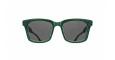 The Matsuda M1040 sunglasses feature thick, rectangular green frames and dark lenses, displayed from the front against a white background.