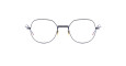 Thom Browne 935: Black round eyeglasses with a thin metal frame, gold accents on the nose bridge and hinges, and clear lenses, displayed against a white background.